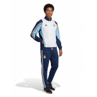 Реал Мадрид костюм спортивный на длинной молнии бело-синий с голубыми элементами 2025/26
