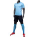 Футбольная спортивная форма для мужчин светло-голубая