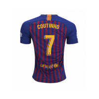 Барселона Домашняя футболка нанесение Коутиньо 2018/19