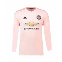 Розовая гостевая футболка с длинным рукавом Манчестер Юнайтед 2018-19