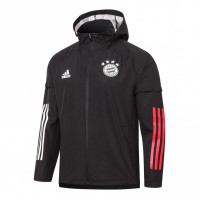 Ветровка Бавария Мюнхен Adidas черная с капюшоном сезона 2020-2021