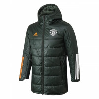 Манчестер Юнайтед Куртка утепленная темно-зелёная Adidas 2020-2021
