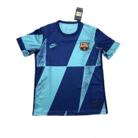 Барселона тренировочная футболка голубая 2021-2022