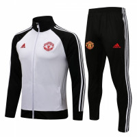 Манчестер Юнайтед спортивный костюм 2021-2022 белый с черным