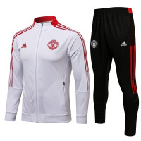 Спортивный костюм Манчестер Юнайтед белый с красным 2021-2022