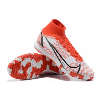 Футзалки Nike Superfly 8 Academy бело-розовые с оранжевым