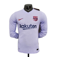 Барселона футболка гостевая с длинным рукавом (игровая версия) 2021-2022