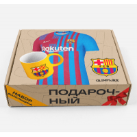 Набор болельщика Барселона Подарочный (футболка+кружка+шарф+брелок)