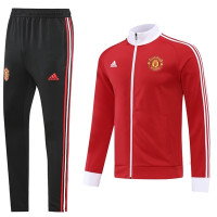 Манчестер Юнайтед спортивный костюм красный с белым 2022-2023