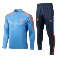Манчестер Юнайтед тренировочный костюм 2022-2023 голубой