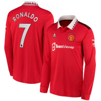 Манчестер Юнайтед домашняя футболка сезона 2022-2023 с длинным рукавом Роналду 7