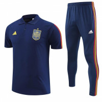 Спортивный костюм Сборной Испании с синим поло 2022-2023