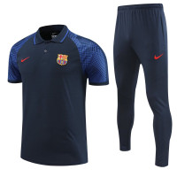Спортивный костюм Барселоны с тёмно-синим поло сезон 2022-2023