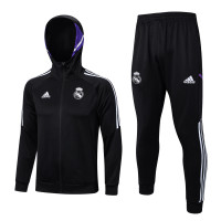 Реал Мадрид спортивный костюм с капюшоном чёрный 2022-2023