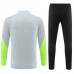 ПСЖ тренировочный костюм 2023-2024 серый с салатовым