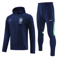 Сборная Бразилии спортивный костюм 2023-2024 тёмно-синий с капюшоном