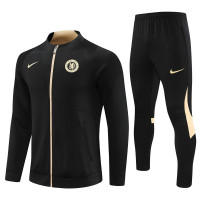 Челси спортивный костюм 2023-2024 чёрный с бежевым