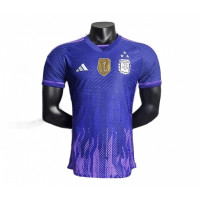 Сборная Аргентины гостевая футболка (игровая версия) 2022-2023 с тремя звёздами