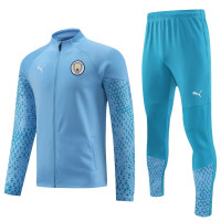 Манчестер Сити спортивный костюм 2023/24 голубой с бирюзовым