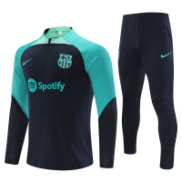 Барселона тренировочный костюм 2023/24 тёмно-синий с бирюзовым