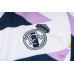 Реал Мадрид спортивный костюм с толстовкой на короткой молнии 2023/24 белый с разноцветными узорами