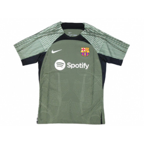 Барселона тренировочная футболка 2023/24 зелёно-чёрная
