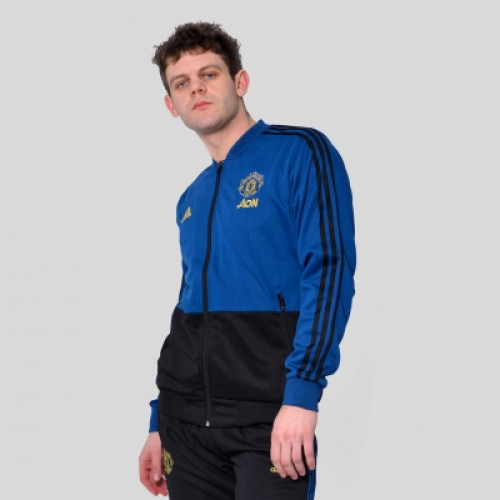Тренировочный костюм сине-черный Манчестер Юнайтед синий сезон 2018-2019